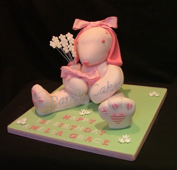 3d bunny rabbit birthday cake