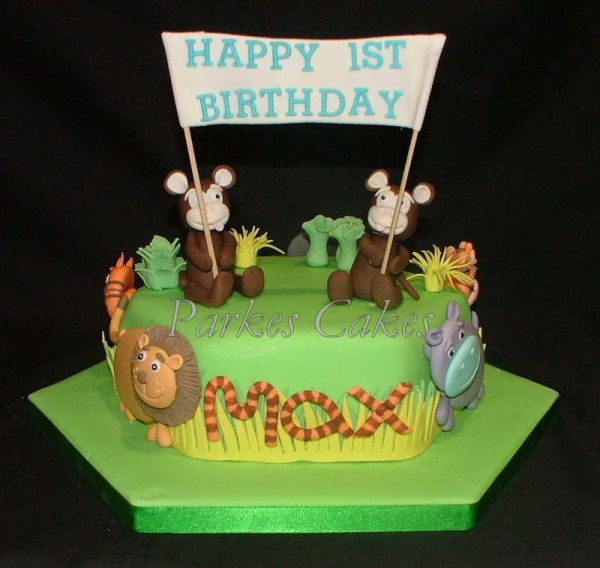 cheeky monkeys jungle birthday cake